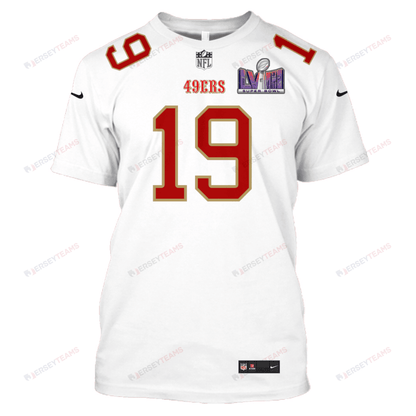 Deebo Samuel 19 San Francisco 49ers Super Bowl LVIII All Over Print T-shirt - White