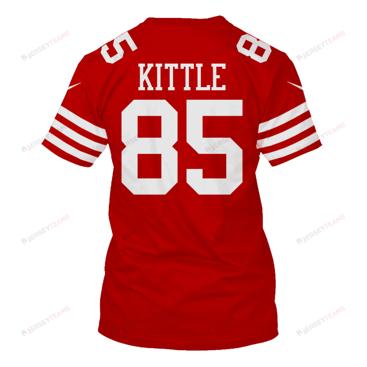 George Kittle 85 San Francisco 49ers Super Bowl LVIII All Over Print T-shirt - Scarlet