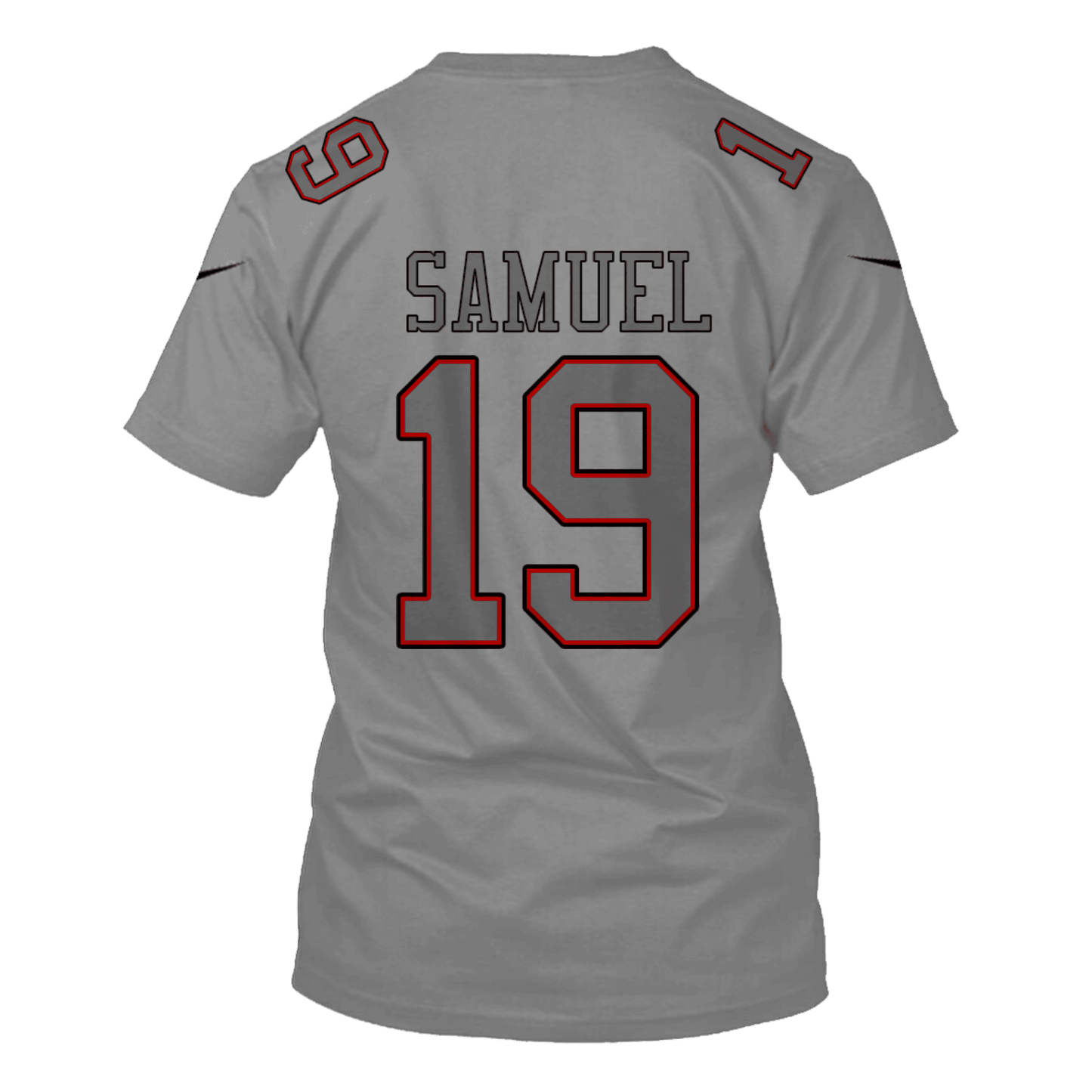 Deebo Samuel 19 San Francisco 49ers Super Bowl LVIII All Over Print T-shirt - Gray