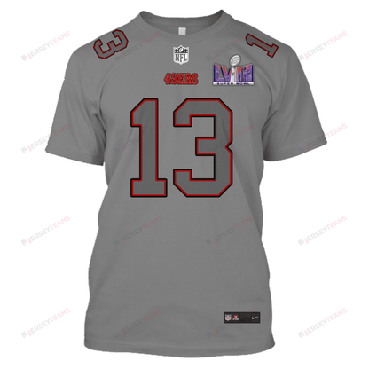 Brock Purdy 13 San Francisco 49ers Super Bowl LVIII All Over Print T-shirt - Gray