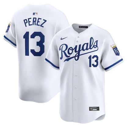 Salvador Perez 13 Kansas City Royals Home Limited Player Men Jersey - White