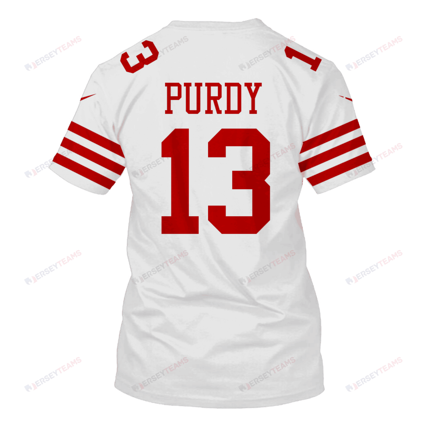 Brock Purdy 13 San Francisco 49ers Super Bowl LVIII All Over Print T-shirt - White