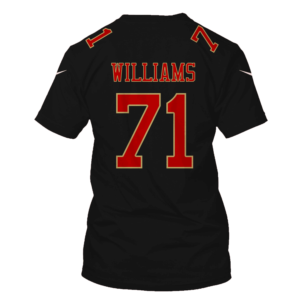 Trent Williams 71 San Francisco 49ers Super Bowl LVIII All Over Print T-shirt - Black