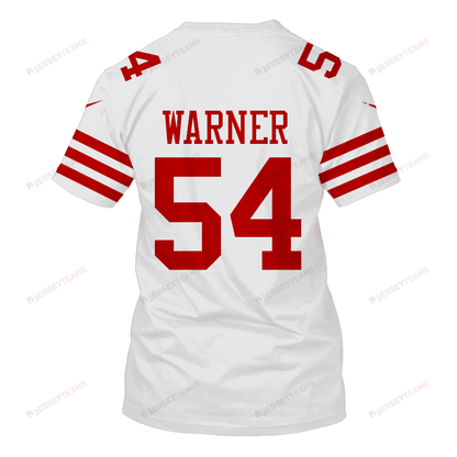 Fred Warner 54 San Francisco 49ers Super Bowl LVIII All Over Print T-shirt - White