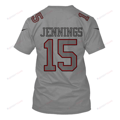 Jauan Jennings 15 San Francisco 49ers Super Bowl LVIII All Over Print T-shirt - Gray