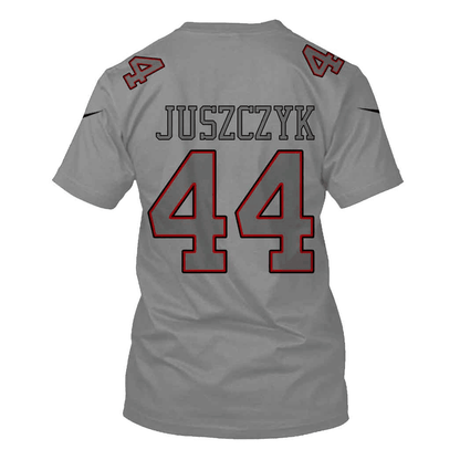 Kyle Juszczyk 44 San Francisco 49ers Super Bowl LVIII All Over Print T-shirt - Gray