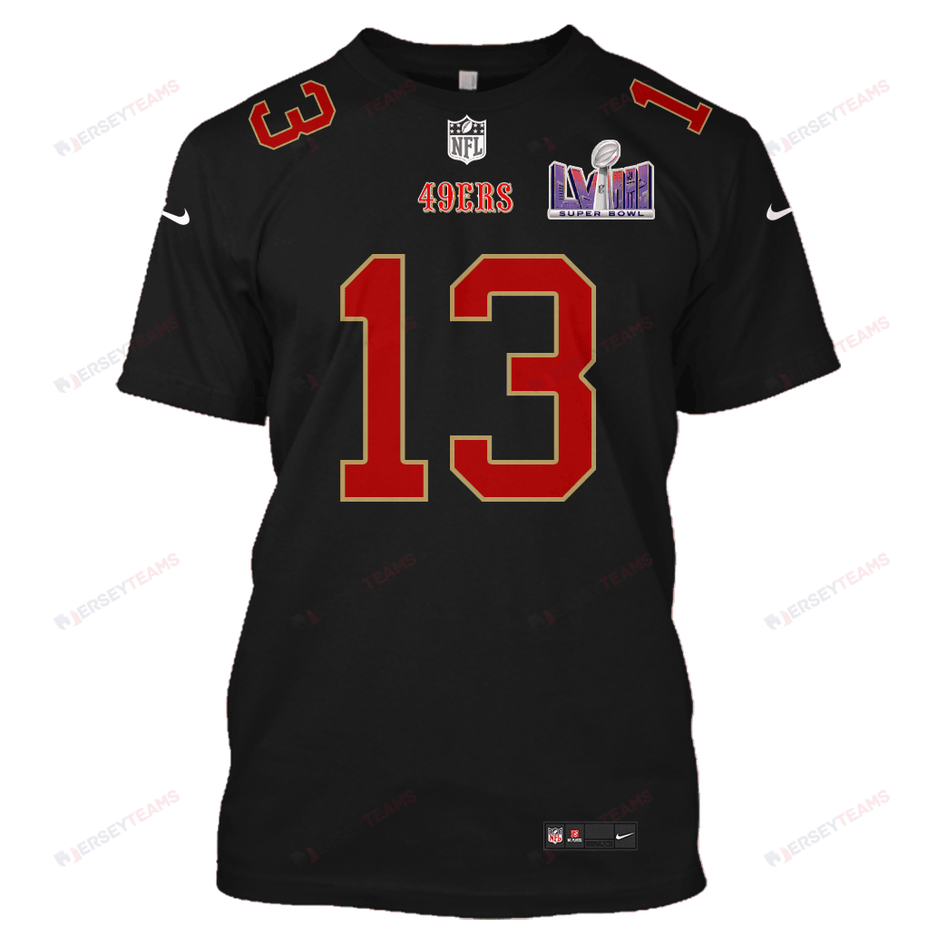 Brock Purdy 13 San Francisco 49ers Super Bowl LVIII Limited All Over Print T-shirt - Black