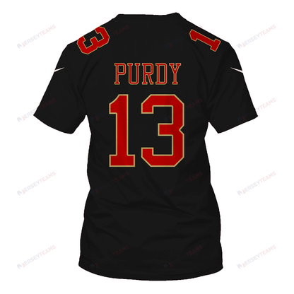 Brock Purdy 13 San Francisco 49ers Super Bowl LVIII Limited All Over Print T-shirt - Black