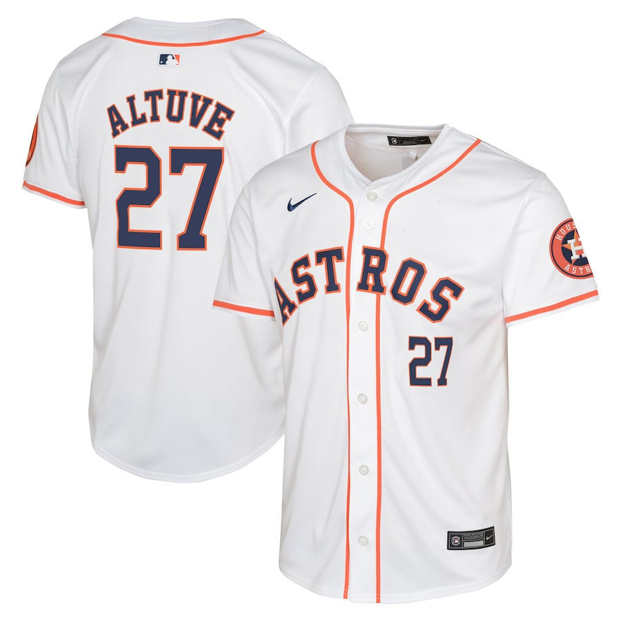 Jose Altuve 27 Houston Astros Home Limited Player YOUTH Jersey - White