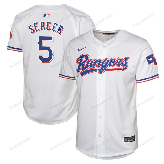 Corey Seager 5 Texas Rangers Home Limited Player YOUTH Jersey - White