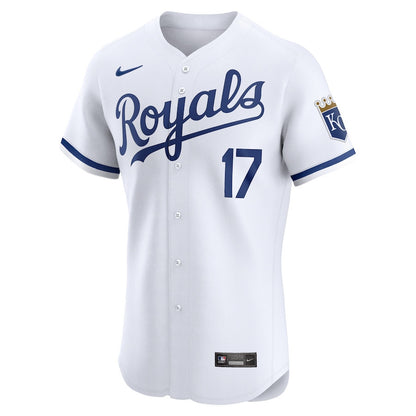 Nelson Velazquez 17 Kansas City Royals Home Elite Player Men Jersey - White