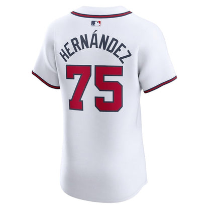 Daysbel Hernandez 75 Atlanta Braves Home Elite Player Men Jersey - White