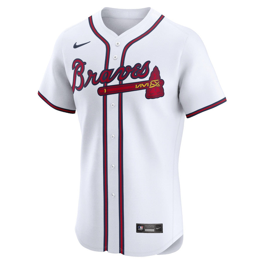 AJ Smith-Shawver 62 Atlanta Braves Home Elite Player Men Jersey - White