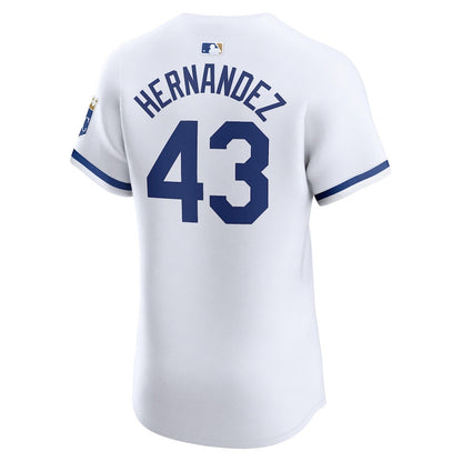 Carlos Hernández 43 Kansas City Royals Home Elite Player Men Jersey - White
