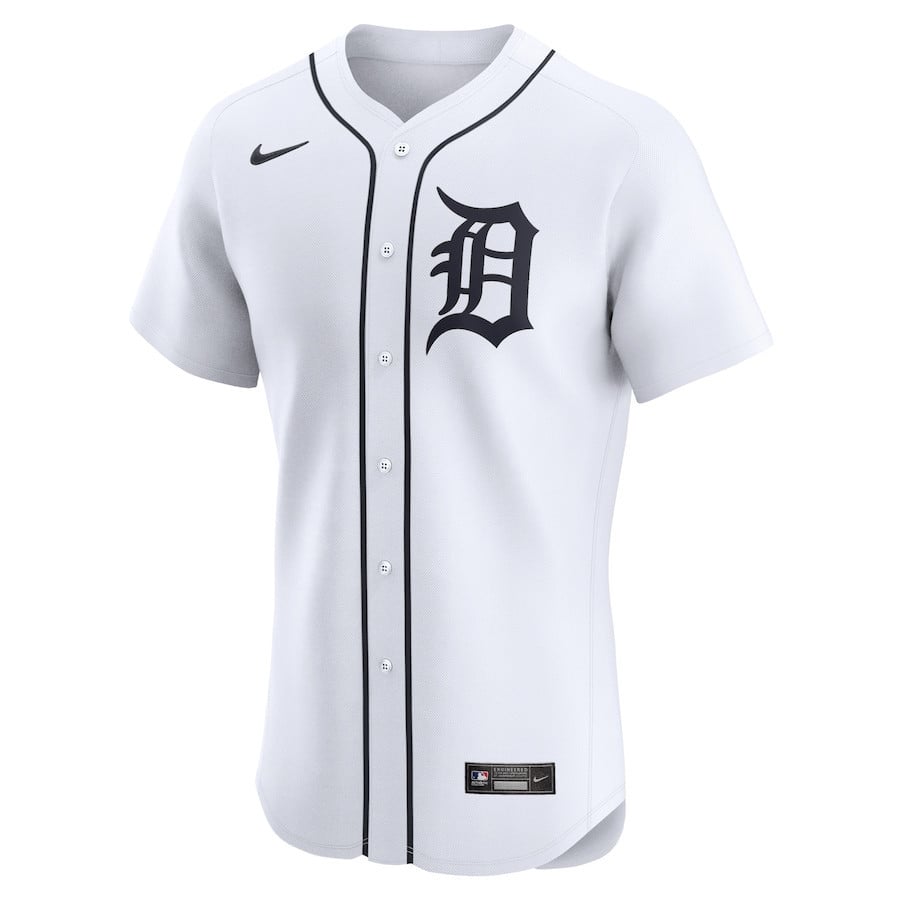 Andy Ibanez 77 Detroit Tigers Home Elite Player Men Jersey - White