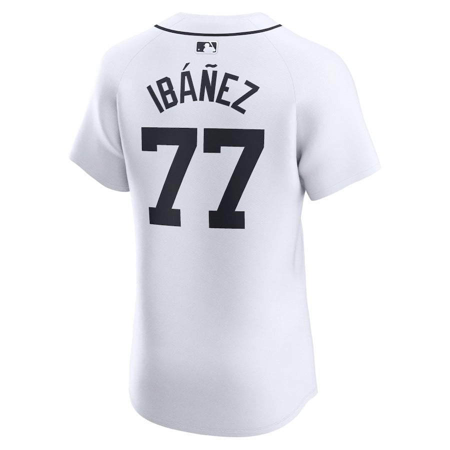 Andy Ibanez 77 Detroit Tigers Home Elite Player Men Jersey - White