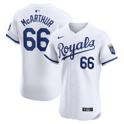 James McArthur 66 Kansas City Royals Home Elite Player Men Jersey - White