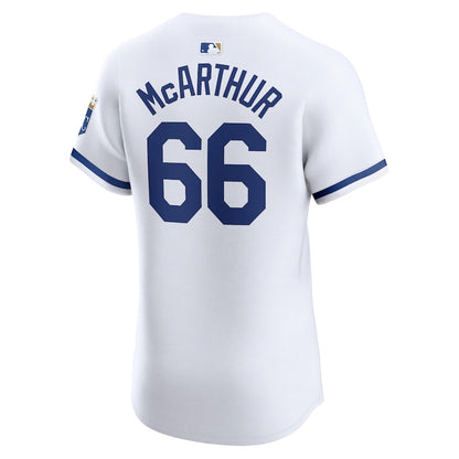 James McArthur 66 Kansas City Royals Home Elite Player Men Jersey - White
