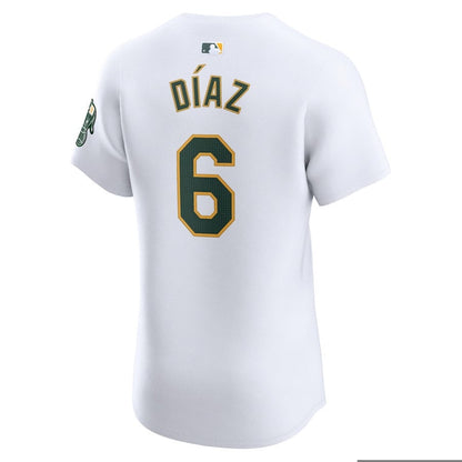 Aledmys Diaz 6 Oakland Athletics Home Elite Player Men Jersey - White