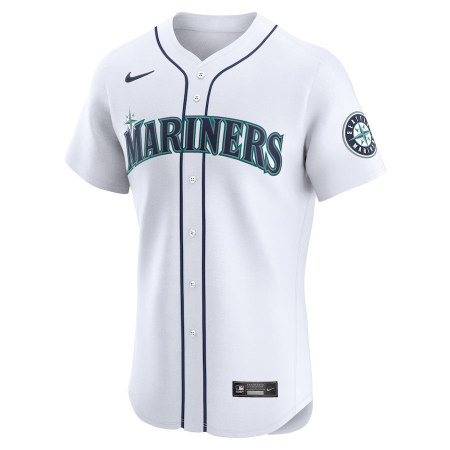 Darren McCaughan 26 Seattle Mariners Home Elite Player Men Jersey - White