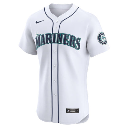 Darren McCaughan 26 Seattle Mariners Home Elite Player Men Jersey - White