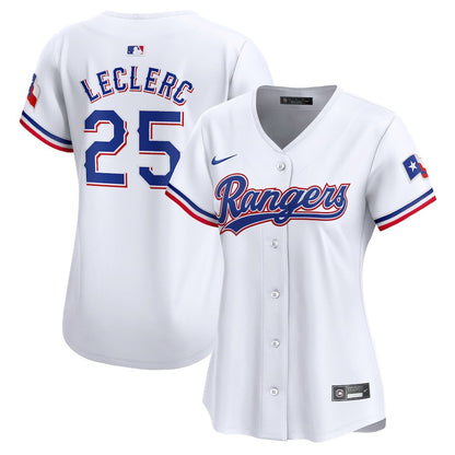 José Leclerc 25 Texas Rangers Women Home Limited Player Jersey - White