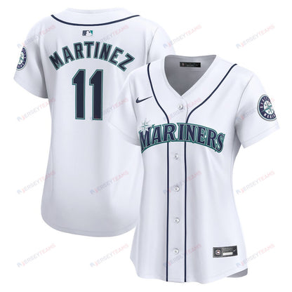 Edgar Martinez 11 Seattle Mariners Women Home Limited Player Men Jersey - White