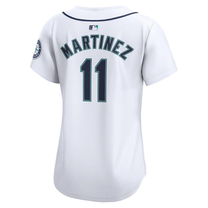 Edgar Martinez 11 Seattle Mariners Women Home Limited Player Men Jersey - White