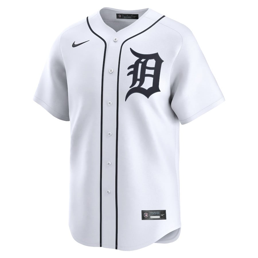 Casey Mize 12 Detroit Tigers Home Limited Player Men Jersey - White