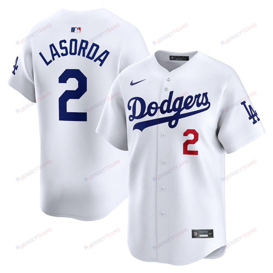 Tommy Lasorda 2 Los Angeles Dodgers Home Limited Player Men Jersey - White