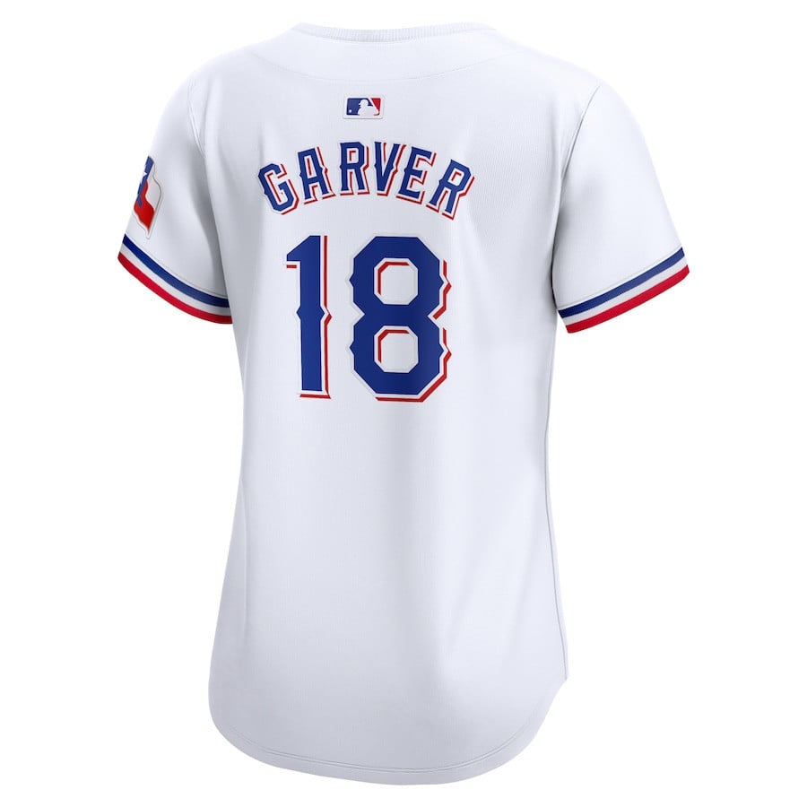 Mitch Garver 18 Texas Rangers Women Home Limited Player Jersey - White