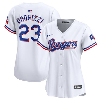 Jake Odorizzi 23 Texas Rangers Women Home Limited Player Jersey - White