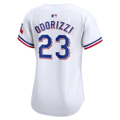Jake Odorizzi 23 Texas Rangers Women Home Limited Player Jersey - White