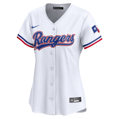 Texas Rangers Women Home Limited Player Custom Jersey - White
