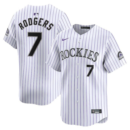 Brendan Rodgers 7 Colorado Rockies Home Limited Player Men Jersey - White