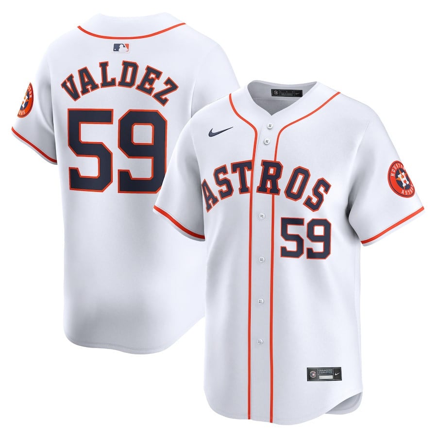 Framber Valdez 59 Houston Astros Home Limited Player Men Jersey - White