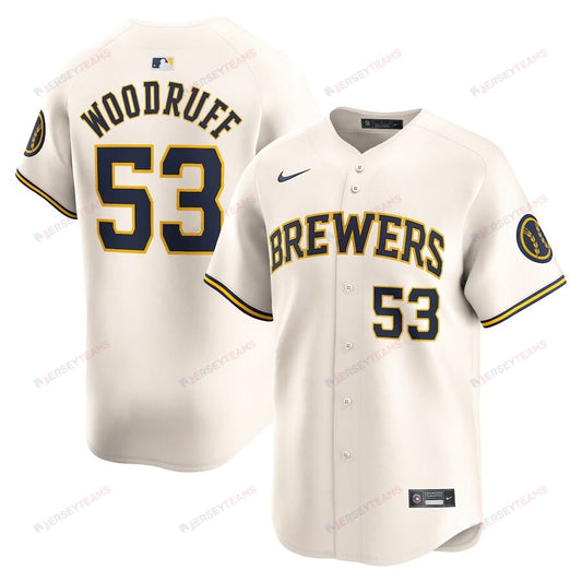 Brandon Woodruff 53 Milwaukee Brewers Home Limited Player Men Jersey - Cream