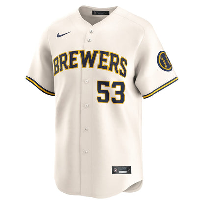 Brandon Woodruff 53 Milwaukee Brewers Home Limited Player Men Jersey - Cream