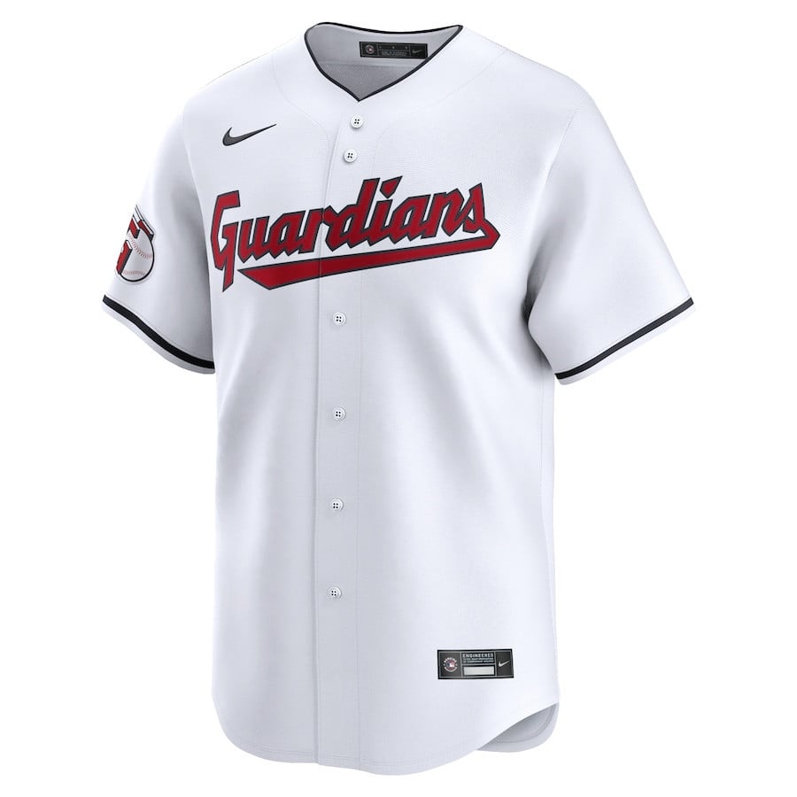 Andres Gimenez 0 Cleveland Guardians Home Limited Player Men Jersey - White