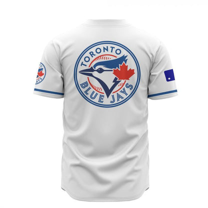 Toronto Blue Jays Custom Name Baseball Jersey - White