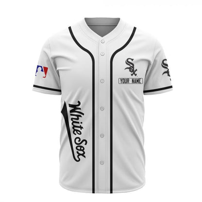 Chicago White Sox Custom Name Baseball Jersey - White