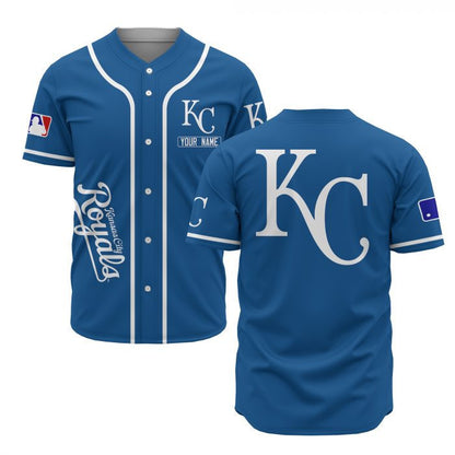 Kansas City Royals Custom Name Baseball Jersey - Blue