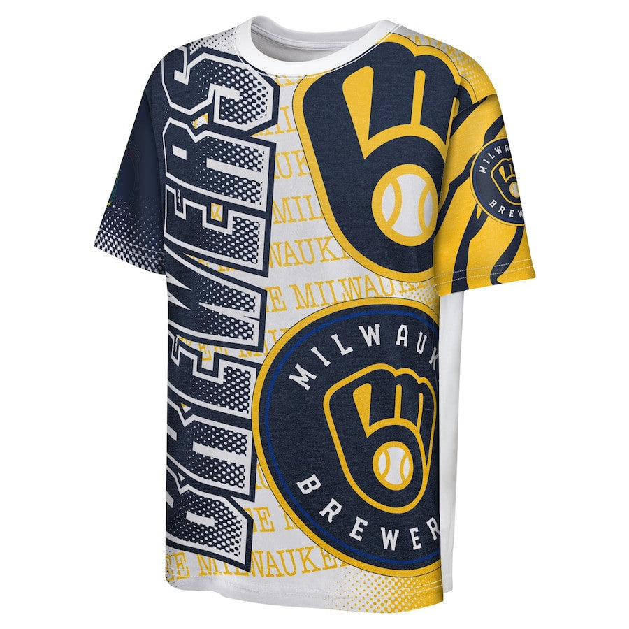 Milwaukee Brewers Impact Hit Bold T-Shirt - White