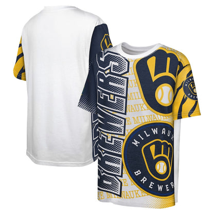 Milwaukee Brewers Impact Hit Bold T-Shirt - White