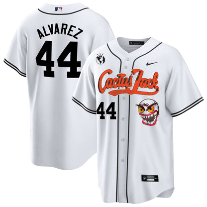 Yordan Alvarez 44 Houston Astros Cactus Jack White Jersey - Men