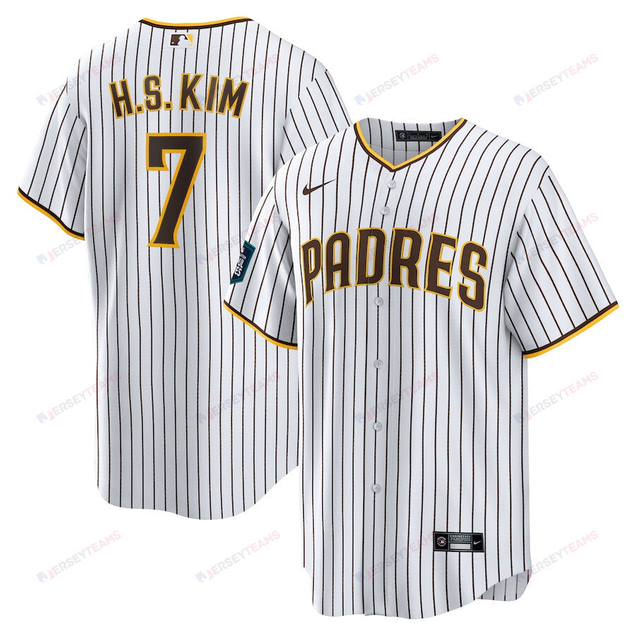Ha-Seong Kim 7 San Diego Padres 2024 MLB World Tour Seoul Series Home Player Men Jersey - White