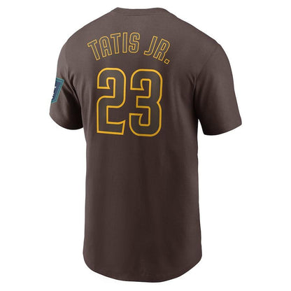 Fernando Tatis Jr. San Diego Padres 2024 MLB World Tour Seoul Series Name & Number T-Shirt - Brown
