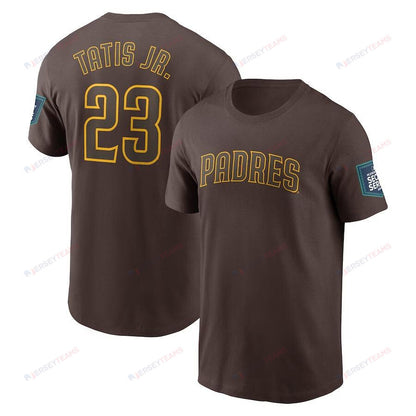 Fernando Tatis Jr. San Diego Padres 2024 MLB World Tour Seoul Series Name & Number T-Shirt - Brown