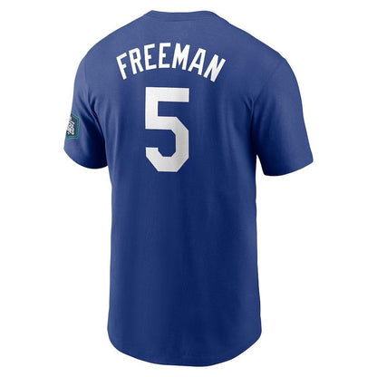 Freddie Freeman Los Angeles Dodgers 2024 MLB World Tour Seoul Series Name & Number T-Shirt - Royal