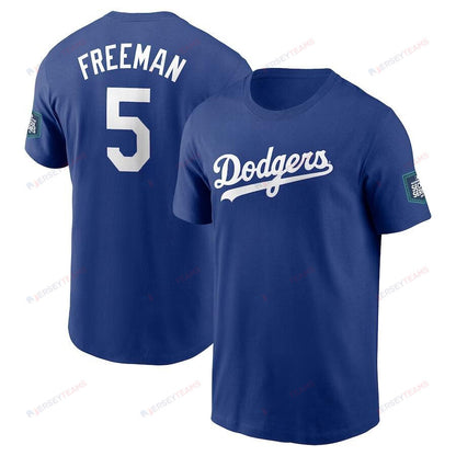 Freddie Freeman Los Angeles Dodgers 2024 MLB World Tour Seoul Series Name & Number T-Shirt - Royal